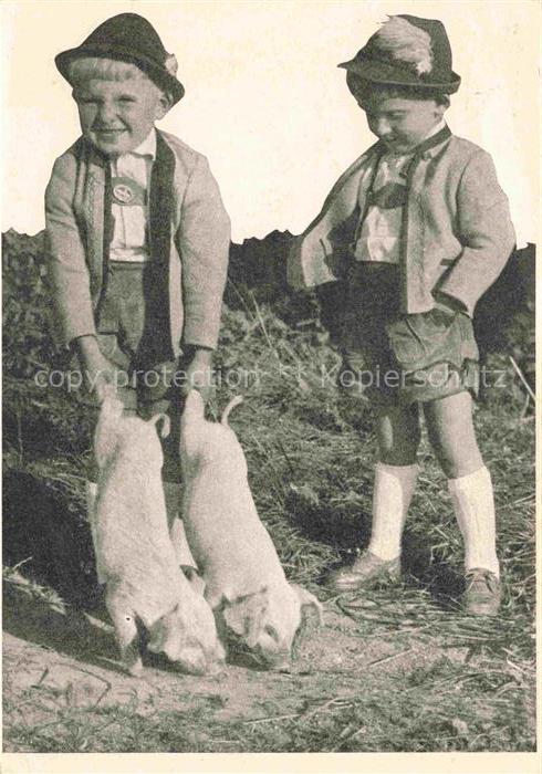 Kinder Child Enfants Schweine Zwillinge Gesunde Jugend