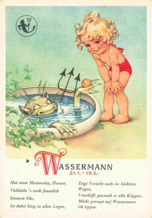 Sternzeichen Zodiac Sign Signe Zodiaque Wassermann Humor