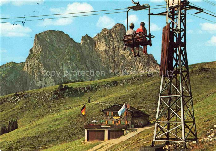 Sessellift Chairlift Telesiege Hochalpe am Breitenberg Aggenstein