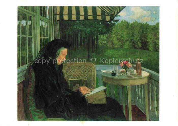 KALCKREUTH Leopold Graf von (1855-1928) Kuenstlerkarte Marie Zacharias Hamburger