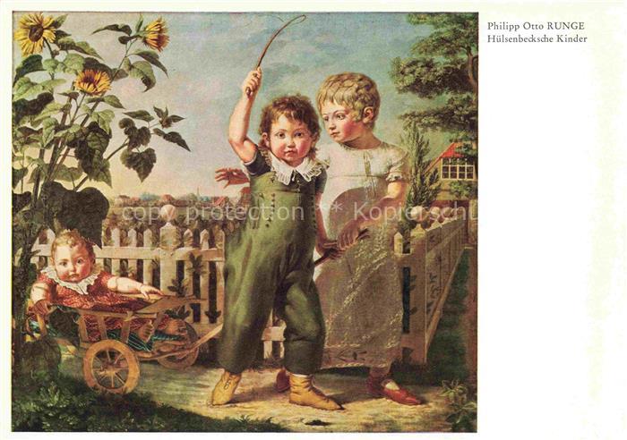 RUNGE Philipp Otto (1777-1810) Kuenstlerkarte Huelsenbecksche Kinder Hamburg