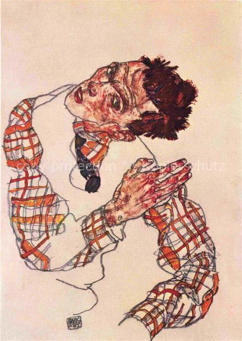 SCHIELE Egon Kuenstlerkarte Wien Galerie Welz Salzburg