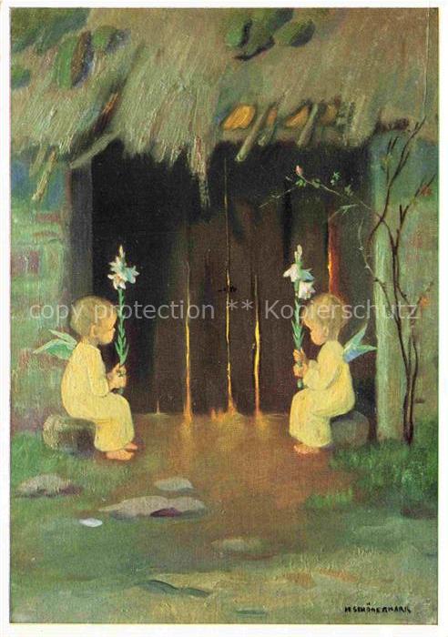 SCHoeNERMARK M. Kuenstlerkarte Nr. 4742 Weihnachten Engel Muenchen Ehrenwache