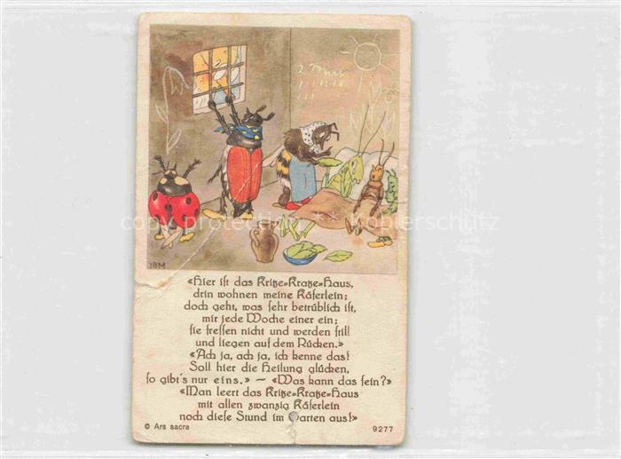 IBM BOHATTA-MORPURGO Ida (1900-1992) Kuenstlerkarte Marienkaefer Insekten Ars Sa