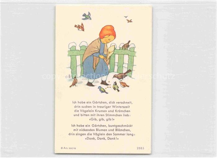 IBM BOHATTA-MORPURGO Ida (1900-1992) Kuenstlerkarte Vogel Winterzeit  Ars Sacra