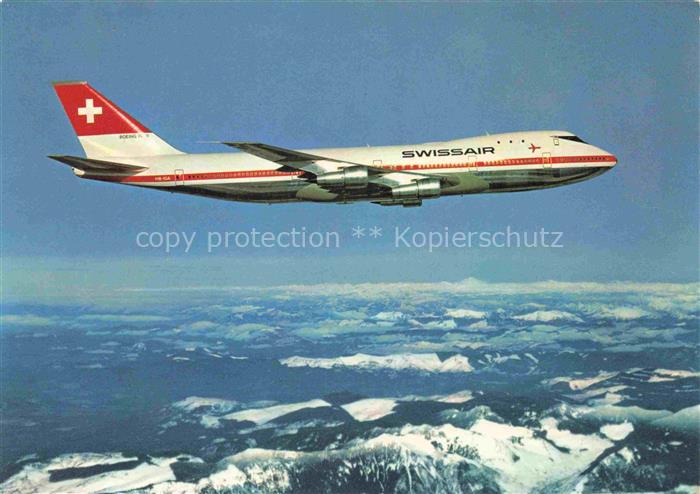 FLUGZEUGE ZIVIL Swissair Jumbo-Jet Boeing 747-B