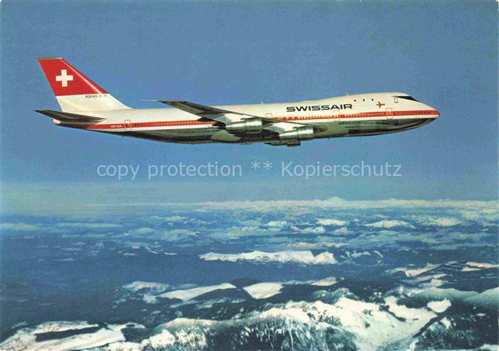 FLUGZEUGE ZIVIL Swissair Jumbo-Jet Boeing 747-B