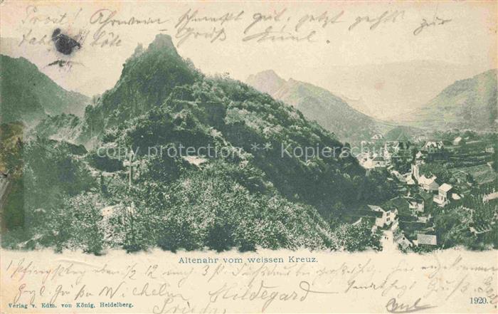 Altenahr Ahrweiler Rheinland-Pfalz Blick vom Weissen Kreuz