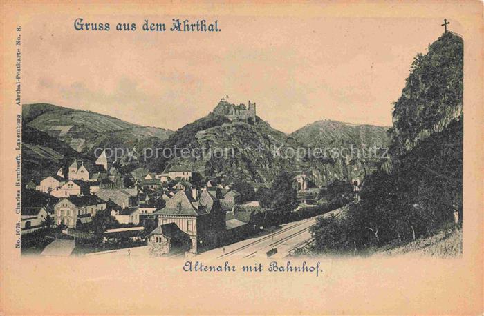 Altenahr Ahrweiler Rheinland-Pfalz Ahrtalblick mit Schloss