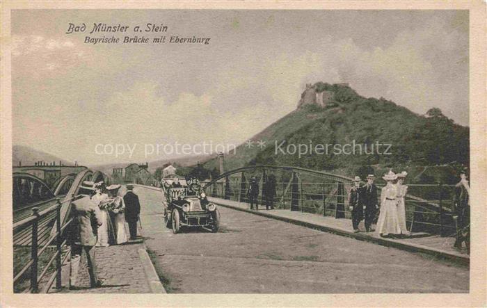 Bad Muenster am Stein Ebernburg Rheinland-Pfalz Bayrische Bruecke mit Ebernburg