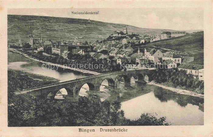 Bingen Rhein Rheinland-Pfalz Drususbruecke Fliegeraufnahme