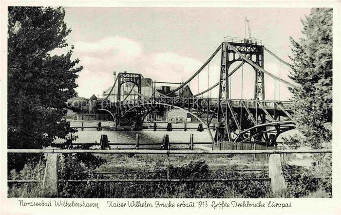 Wilhelmshaven  CITY Kaiser Wilhelm Bruecke mit Drehbruecke