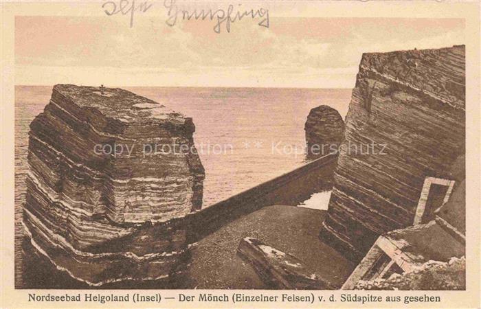 HELGOLAND Insel Schleswig-Holstein Der Moench