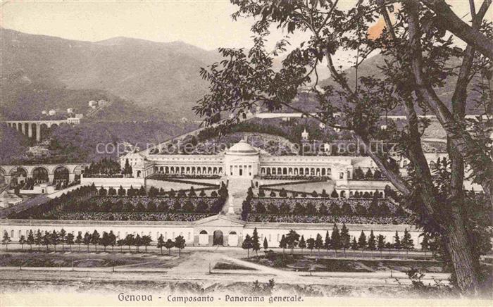 GENOVA Genua Liguria IT Camposanto Panorama generale