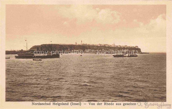 HELGOLAND Insel Schleswig-Holstein Blick von der Reede