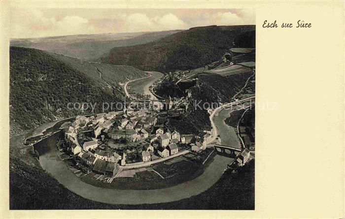 Esch-sur-Sure Luxembourg Fliegeraufnahme