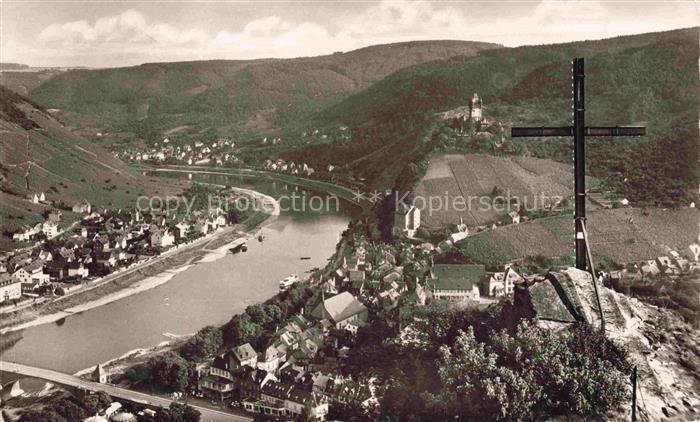 Cochem Kochem Mosel Blick vom Pinnerkreuz