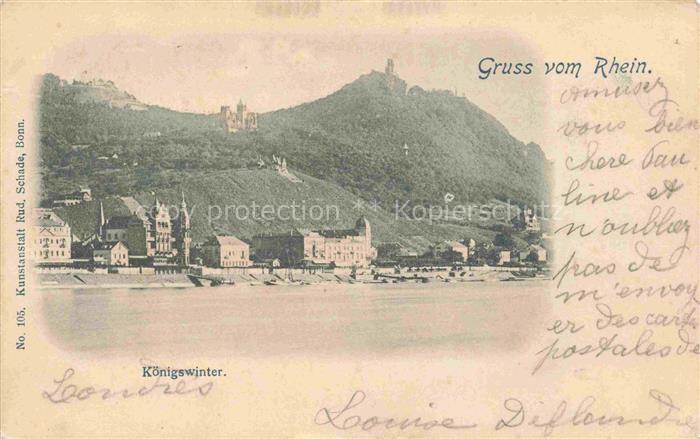 Koenigswinter Rhein Partie am Rhein
