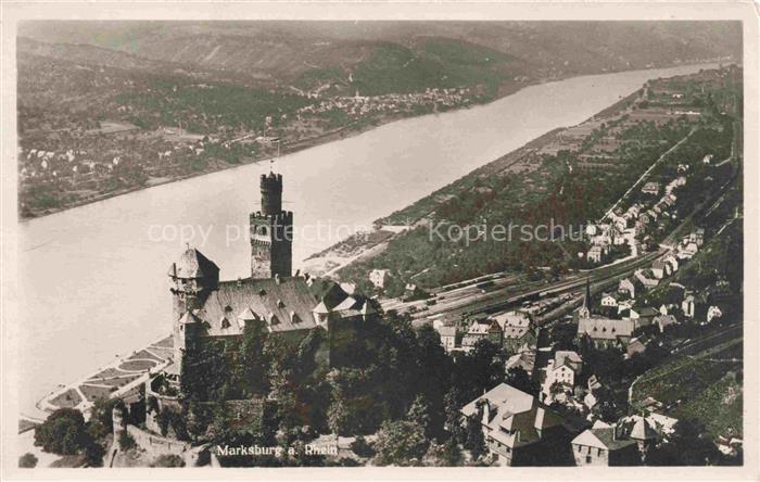 Marksburg Braubach Rheinland-Pfalz Fliegeraufnahme
