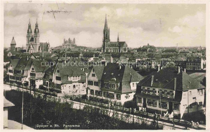 SPEYER Rhein Panorama Kirchen