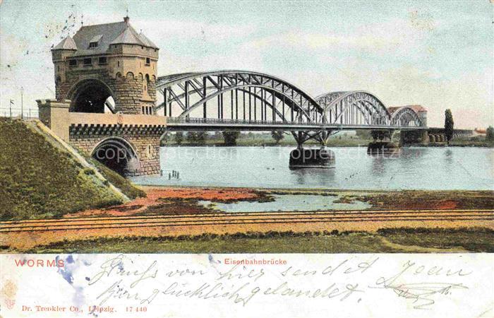WORMS Rhein Eisenbahnbruecke