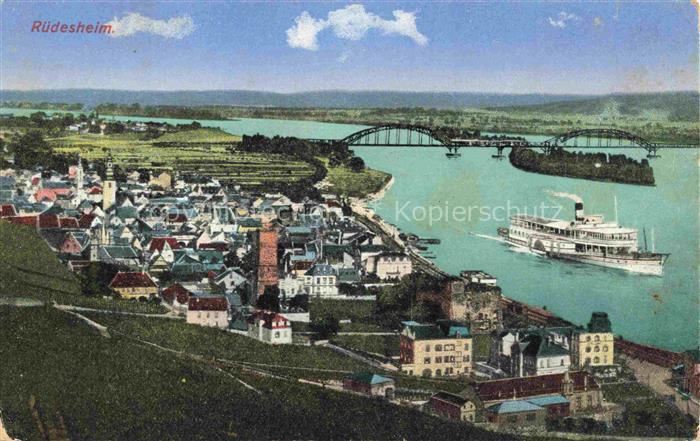 RueDESHEIM am Rhein Hessen Rheinpanorama
