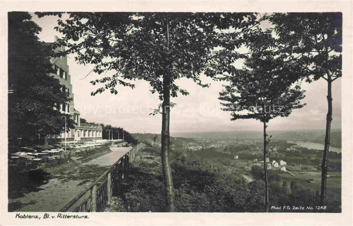 KOBLENZ  Rhein Blick vom Rittersturz