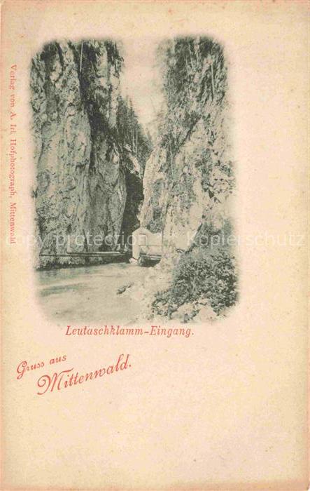 Mittenwald Karwendel Tirol AT Leutaschklamm Eingang