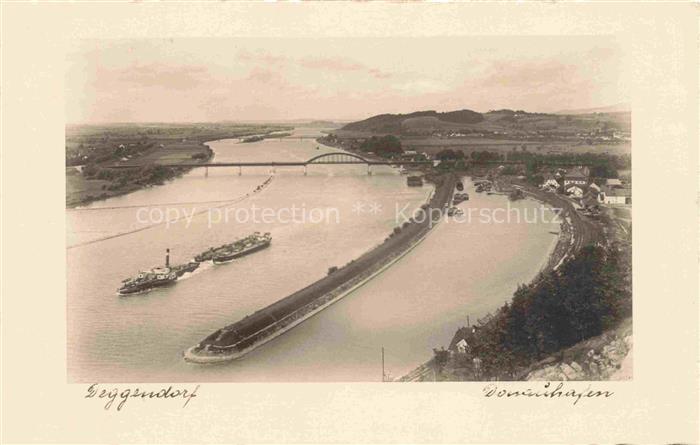 Deggendorf Donau Panorama Donauhafen