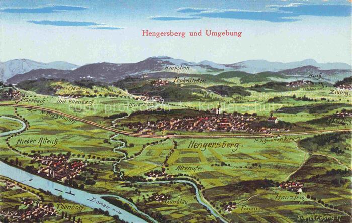 Hengersberg Deggendorf Bayern Panoramakarte