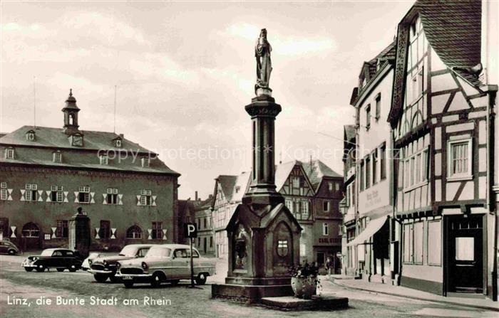 Linz Rhein Rheinland-Pfalz Marktplatz Monument