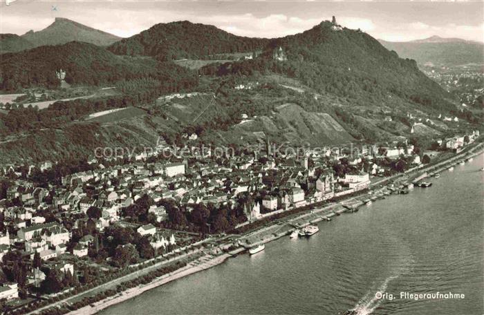 Koenigswinter Rhein Fliegeraufnahme