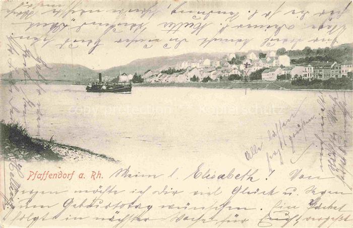 Pfaffendorf Rhein Koblenz Rheinland-Pfalz Rheinpanorama