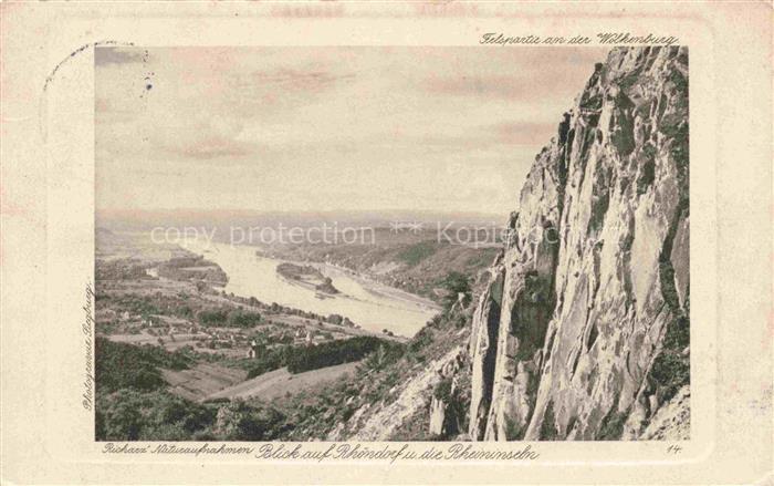 Rhoendorf Bad Honnef NRW Panorama mit Rheininseln