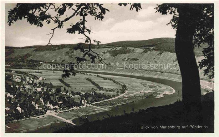 Puenderich Mosel Rheinland-Pfalz Blick von Marienburg