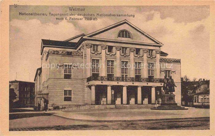 WEIMAR  Thueringen Nationaltheater Tagungsort der Dt Nationalversammlung vom 6 F