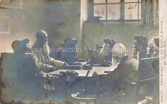 Jerusalem  Yerushalayim Israel Les Sept Rabbins de Jerusalem par Theodore Ralli