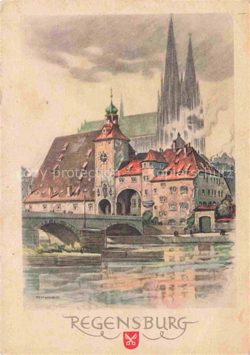 REGENSBURG Bayern Staedtebild mit Dom