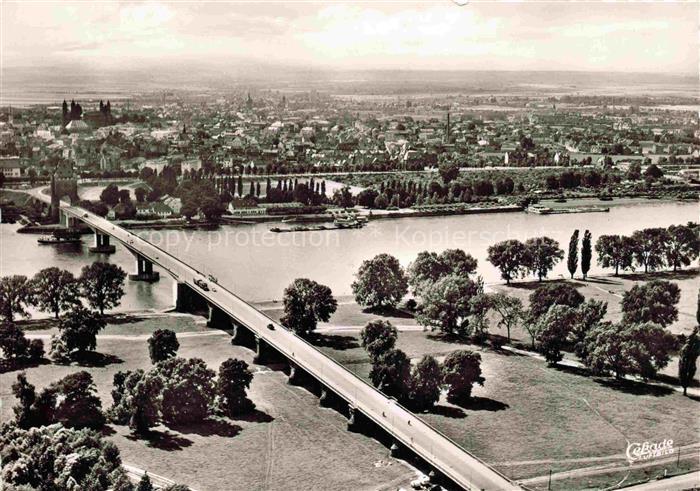 WORMS Rhein Fliegeraufnahme