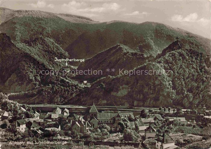 Altenahr Ahrweiler Rheinland-Pfalz Fliegeraufnahme mit Jugendherberge