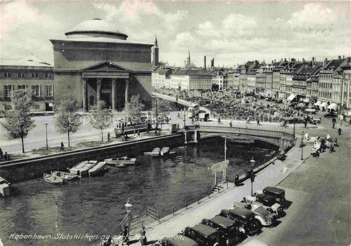 Kobenhavn COPENHAGEN Kjoebenhavn Kopenhagen DK Slotskirken og parti fra Stranden