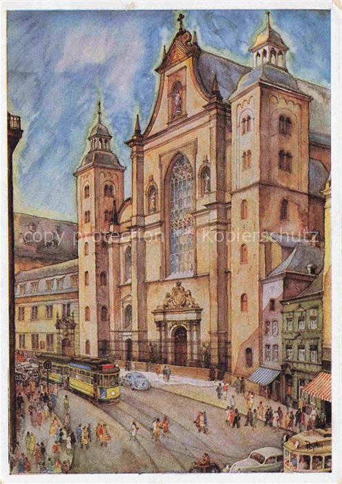 KoeLN  RHEIN Maria Himmelfahrt Kirche Illustration