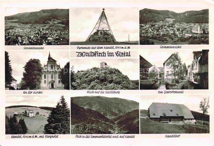 Waldkirch Breisgau Elztal Baden BW Panorama Pyramide auf dem Kandel Kirche Kaste