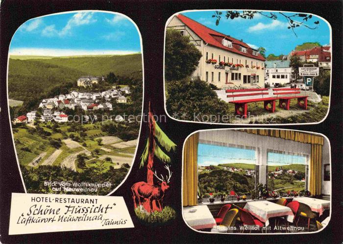 Neuweilnau Weilrod Blick vom Wolfsknueppel Hotel Schoene Aussicht Gastraum