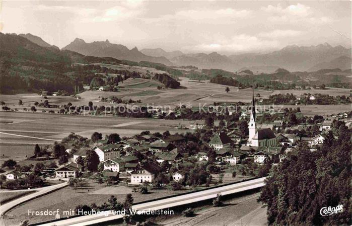Frasdorf Rosenheim Bayern Fliegeraufnahme mit Heuberg und Wendelstein