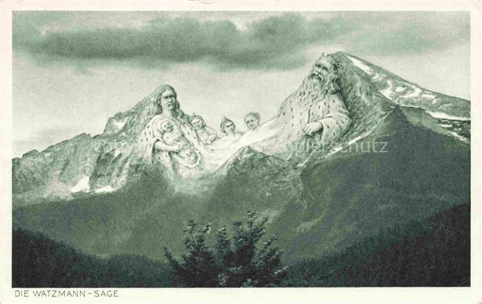Watzmann Berchtesgaden Bayern Die Watzmann Sage Gemaelde