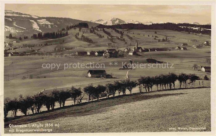 Oberreute Lindau Bayern mit Bregenzerwaldbergen