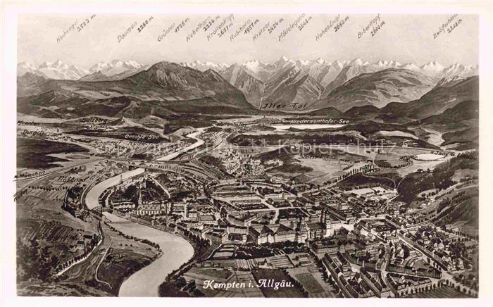 KEMPTEN Allgaeu Bayern Panorama