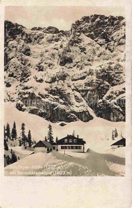 Tutzinger-Huette Tutzingerhuette 1327m Benediktinerwand Bat Toelz Bayern Panoram