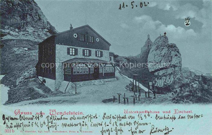 Wendelstein 1839m Bayrischzell Bayern Unterkunftshaus und Kircherl